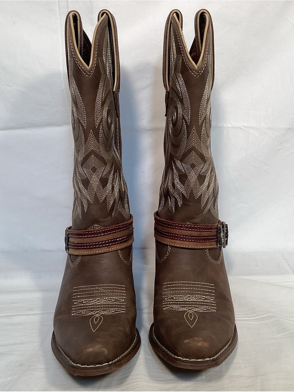 Durango Crush Women’s Flag Western Cowboy Boots Brown Khaki Size 8 - Picture 6 of 16